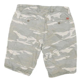 RED SOUL Mens Shorts Grey & Cream Camouflage Casual M W32 Cotton Blend