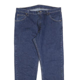 WRANGLER Mens Relaxed Blue Denim Dark Zip Jeans W38 L29 Casual Classic Fit