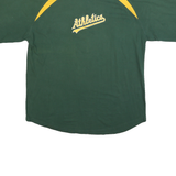 MLB Mens Green & Yellow Athletics Graphic T-Shirt XL Short Sleeve Crew Neck
