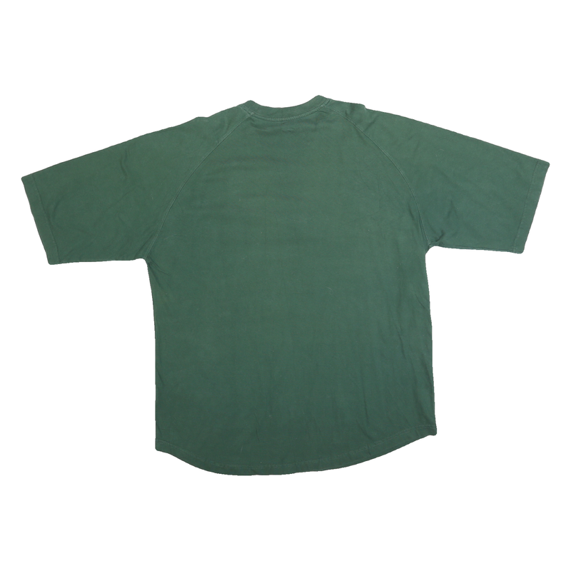 MLB Mens Green & Yellow Athletics Graphic T-Shirt XL Short Sleeve Crew Neck