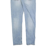 DICKIES Mens Slim Light Blue Cotton Jeans W33 L34 Button Closure Slim Fit Denim