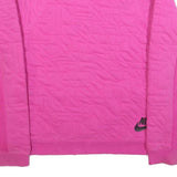 NIKE Girls Pink Crew Neck XL Sweatshirt Polyester Blend Quilted Panel Design