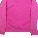 NIKE Girls Pink Crew Neck XL Sweatshirt Polyester Blend Quilted Panel Design
