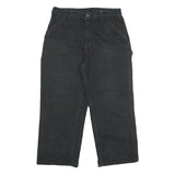CARHARTT Mens Black Loose Cotton Jeans W33 L27 Workwear Durable Zip Closure