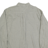 TOMMY HILFIGER Mens Green & White Check Shirt L Button Down Casual Cotton