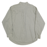 TOMMY HILFIGER Mens Green & White Check Shirt L Button Down Casual Cotton