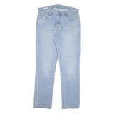 LEVI'S 511 Slim Mens Jeans Light Blue Slim Straight Denim Medium W33 L31 Zip