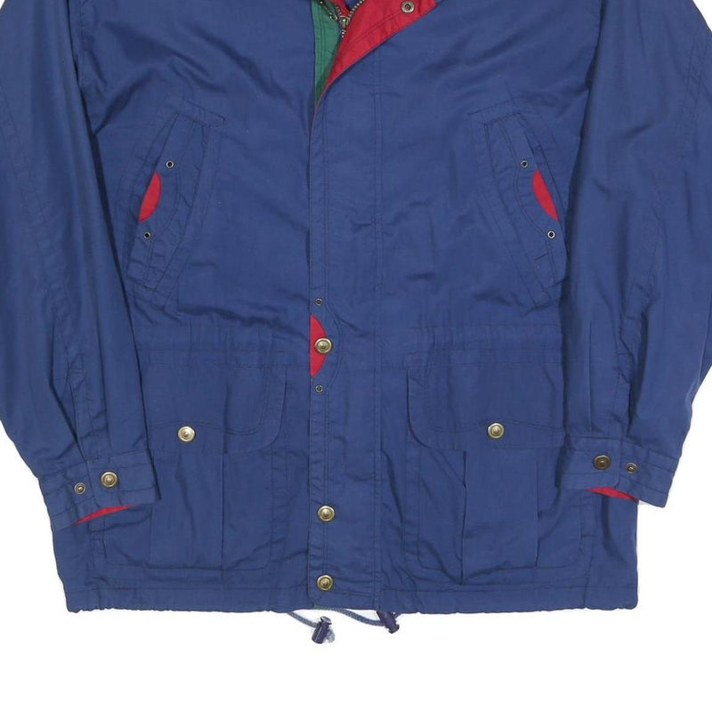 PIEROT Mens Blue Red Green Outdoor Jacket L Polyester Blend Zip Classic Fit