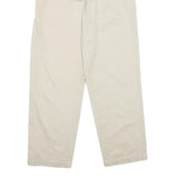 LL BEAN Womens Cotton Blend Cream Regular Fit Straight Leg Trousers W26 L30
