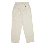 LL BEAN Womens Cotton Blend Cream Regular Fit Straight Leg Trousers W26 L30