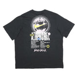 NIKE Mens Black & Yellow Graphic Modern T-Shirt M Short Sleeve Crew Neck Printed