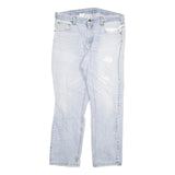 CARHARTT Mens Regular Fit Light Blue Denim Jeans W36 L29 Distressed Cotton Blend