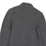 MASSIMO DUTTI Womens Grey Button Jacket S Polyester Blend Woven Classic Fit