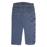 DICKIES Mens Regular Fit Blue Denim Jeans W40 L34 Workwear Utility Zip