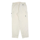 MAX DRIVE Mens Cotton Blend Beige Relaxed Cargo Trousers W32 L32 Casual