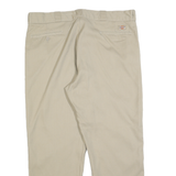 DICKIES Mens Cotton Blend Beige Regular Fit Straight Leg Trousers W40 L30