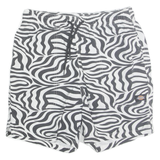 DICKIES Mens Shorts Black & White Zebra Print S W28 Casual Cotton Blend