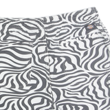 DICKIES Mens Shorts Black & White Zebra Print S W28 Casual Cotton Blend