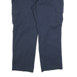DICKIES Mens Regular Navy Blue Cotton Blend Straight Leg Trousers W40 L30