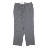 FREY Mens Wool Grey Regular Fit Straight Leg Trousers W34 L32 Classic Formal