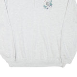 WHALE Mens Grey Polo Collar XL Sweatshirt Cotton Blend Casual Pullover