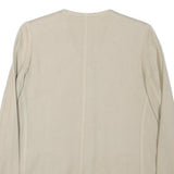 SUGAR Womens Cream Cotton Blend Button Jacket M Plain Classic Stylish