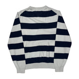 Tommy Hilfiger Striped Sweater - Medium Navy Cotton