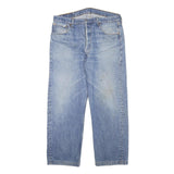 LEVI'S 501 Mens Jeans Blue Regular Straight Denim Light W33 L27 Button Fly