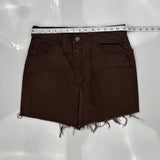 Lee Denim Shorts - 30W US 6 Brown Denim