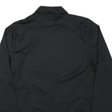 NIKE Mens Black Zip Sports Jacket L Polyester Blend Plain Athletic