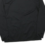 NIKE Mens Black Zip Sports Jacket L Polyester Blend Plain Athletic