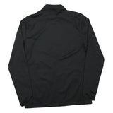 NIKE Mens Black Zip Sports Jacket L Polyester Blend Plain Athletic