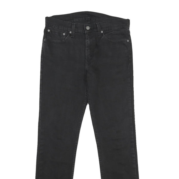 LEVI'S 511 Slim Mens Jeans Black Slim Skinny Denim Raw W31 L32 Zip Cotton Blend