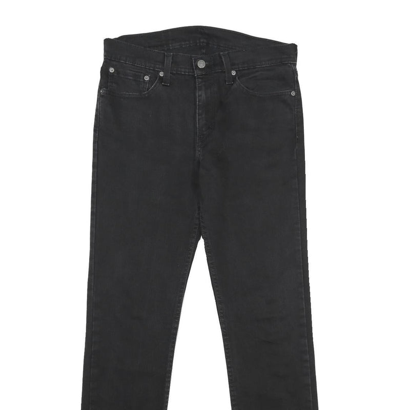 LEVI'S 511 Slim Mens Jeans Black Slim Skinny Denim Raw W31 L32 Zip Cotton Blend
