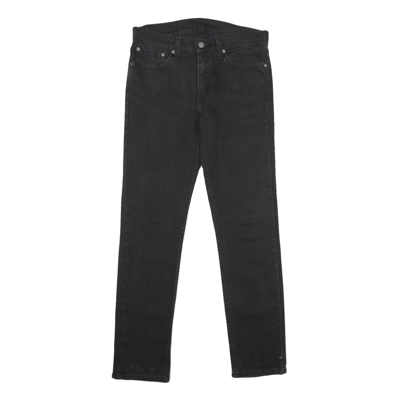 LEVI'S 511 Slim Mens Jeans Black Slim Skinny Denim Raw W31 L32 Zip Cotton Blend