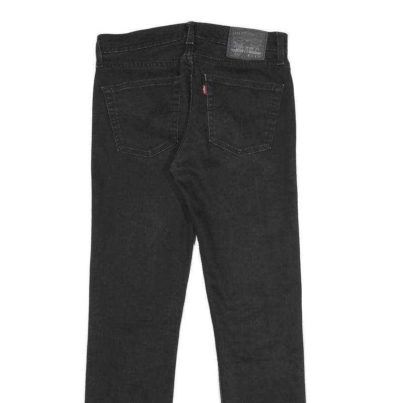 LEVI'S 511 Slim Mens Jeans Black Slim Skinny Denim Raw W31 L32 Zip Cotton Blend
