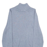 NAUTICA Mens Blue Plain Pullover Crew Neck Basic Knit S Cotton Jumper