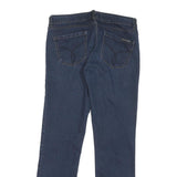 CALVIN KLEIN JEANS Womens Blue Regular Straight Denim Raw W30 L28 Stylish