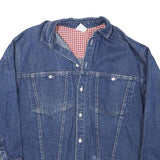 OILILY Womens Blue Denim Jacket M Cotton Blend Button Casual Outerwear