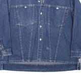 OILILY Womens Blue Denim Jacket M Cotton Blend Button Casual Outerwear