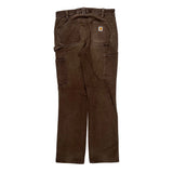 Carhartt Carpenter Trousers - 28W UK 8 Brown Cotton