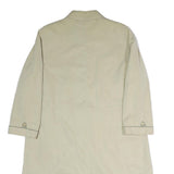 MARCONA Womens Cream Cotton Blend Jacket L Plain Zip Closure Classic Fit