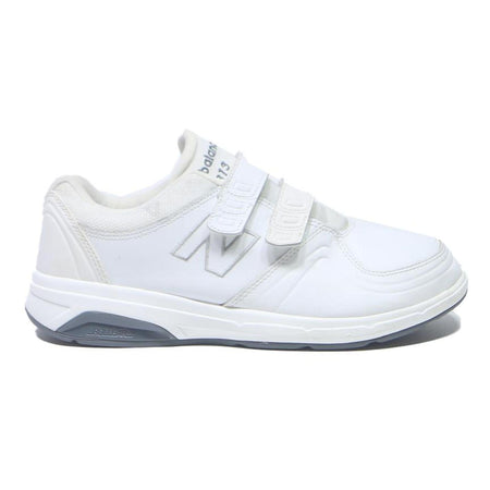NEW BALANCE 813 Mens White Leather Strap Trainers UK 7.5 Comfortable Casual