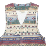 VIVALID Womens Multi Colour Button Cotton Blend Pattern Vest M Casual Stylish
