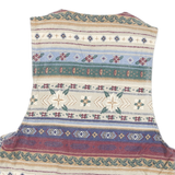 VIVALID Womens Multi Colour Button Cotton Blend Pattern Vest M Casual Stylish