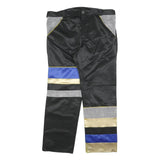 NILE Mens Polyester Blend Black Blue Gold Regular Straight Trousers W36 L30
