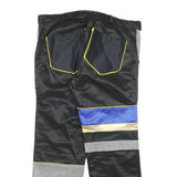 NILE Mens Polyester Blend Black Blue Gold Regular Straight Trousers W36 L30
