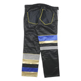 NILE Mens Polyester Blend Black Blue Gold Regular Straight Trousers W36 L30