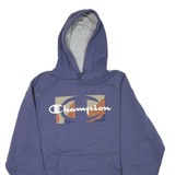 CHAMPION Mens Blue Pullover Hoodie M Cotton Blend Casual