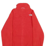 THE NORTH FACE Womens Red Jacket S Polyester Plain Zip Outdoor Casual Fleece